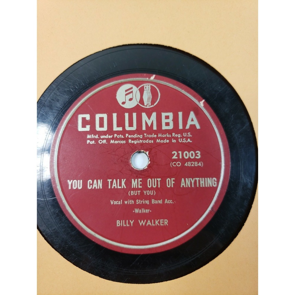 Billy Walker: Back Street Affair /‎ You Can Talk Me Out Of Anything 78 V+/V+ D3